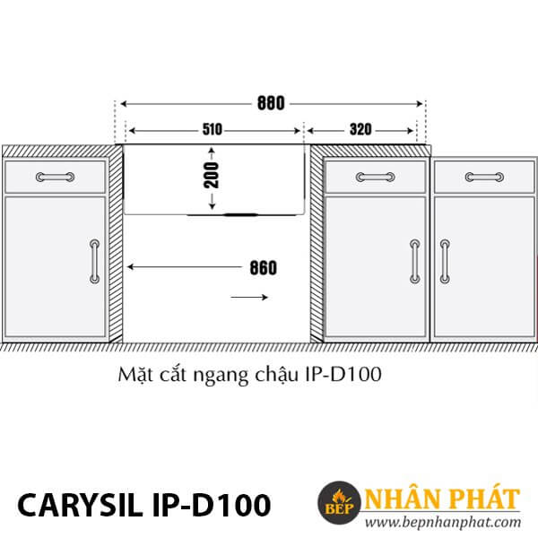 Chậu rửa inox CARYSIL IP-D100 (IB-P01)