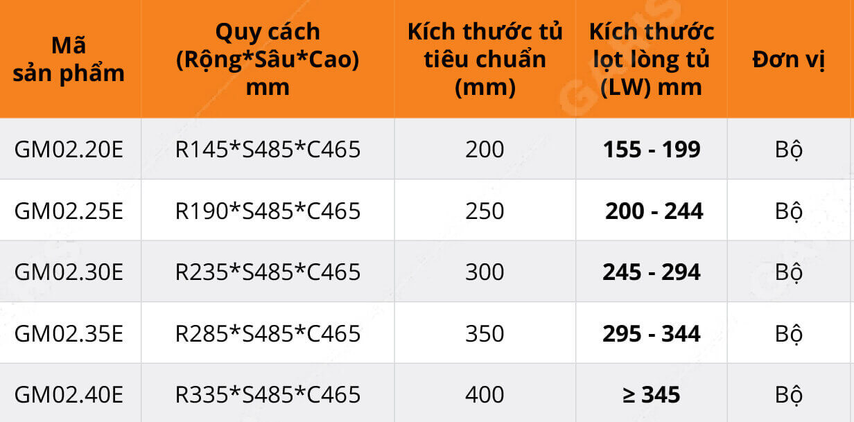 Giá dao thớt gia vị cánh kéo nan vuông điện hóa xước mờ Garis GM02.20E/GM02.25E/GM02.30E/GM02.35E/GM02.40E 6