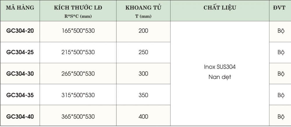 Kệ đựng gia vị inox 304 nan dẹt Grob GC304-20B/GC304-25B/GC304-30B/GC304-35B/GC304-40B 4