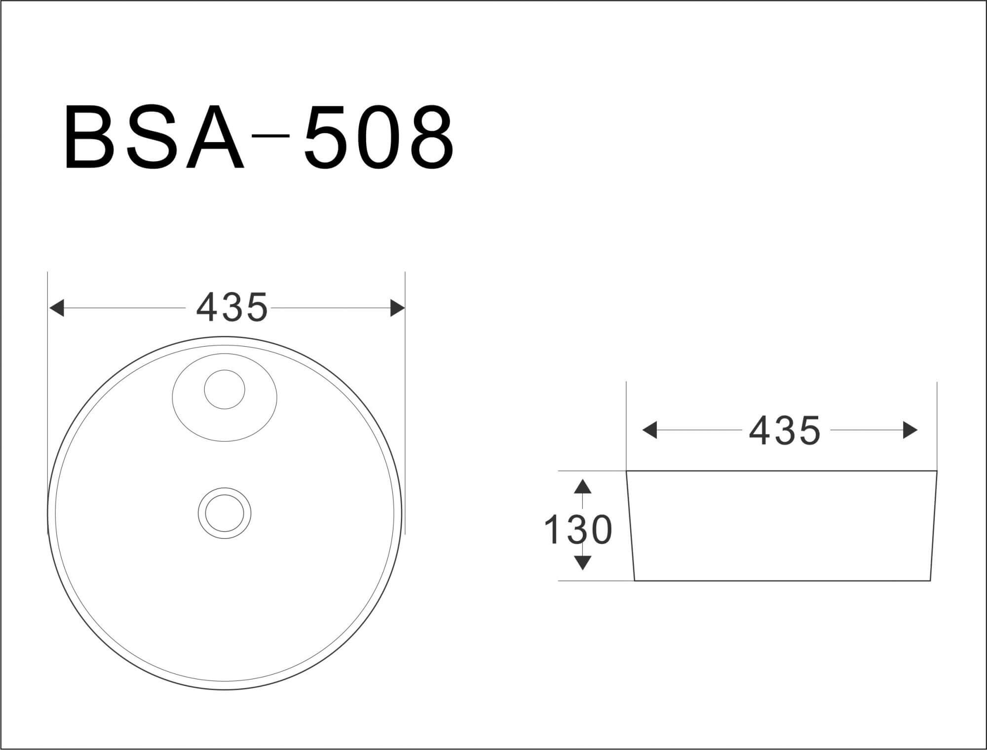 Chậu lavabo tròn đặt bàn Basics BSA-508 5