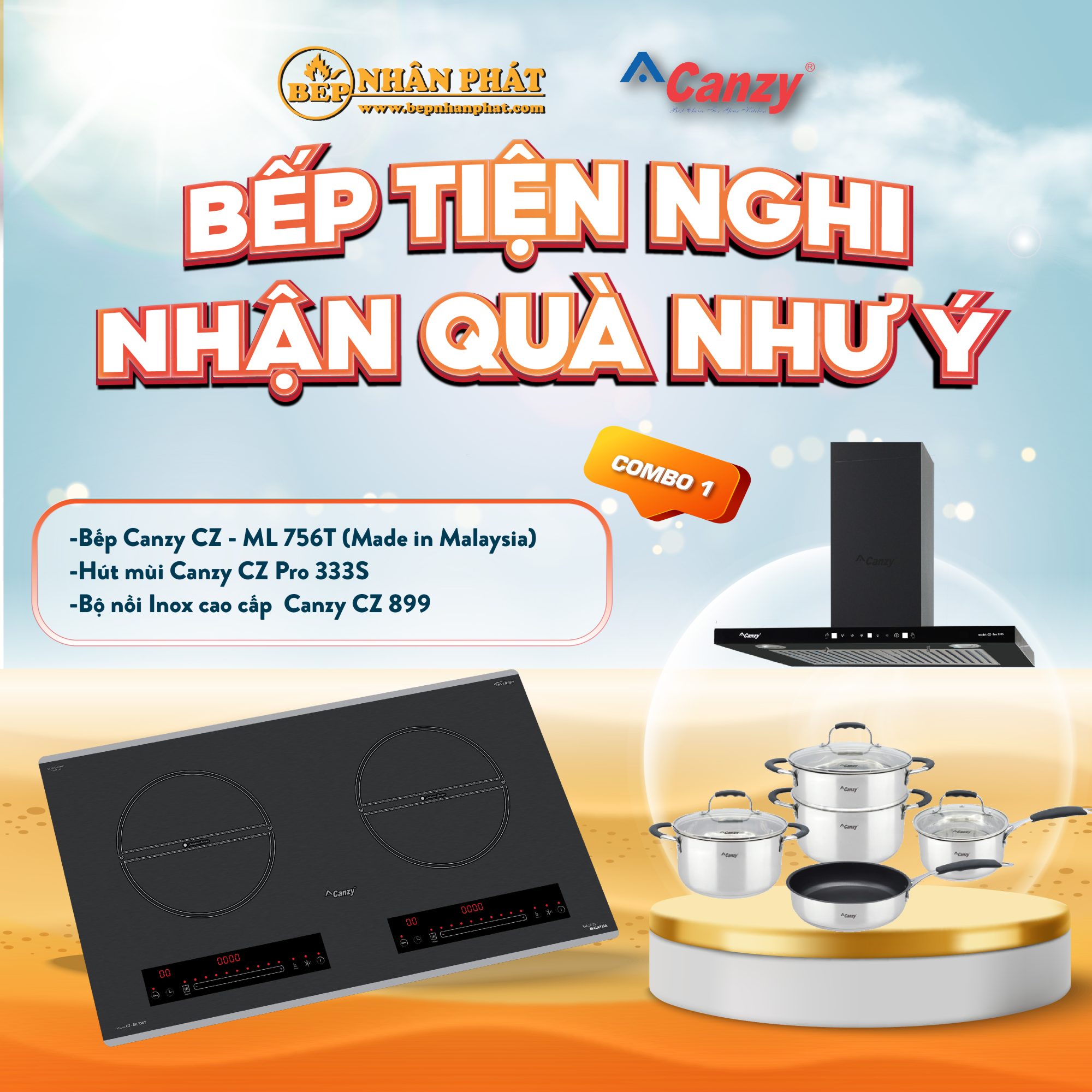COMBO BẾP TỪ CANZY CZ ML756T 4
