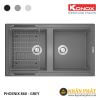 Chậu Rửa Chén Đá Granite Konox Phoenix 860 Black/Grey/White Silver 1