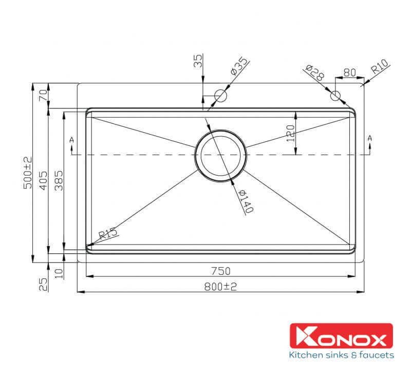 Chậu Rửa Chén Konox Workstation Sink – Topmount Sink KN7650TS 7