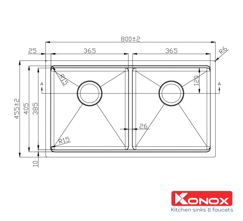 Chậu Rửa Chén Konox Workstation Sink – Undermount Sink KN8046DUB 5