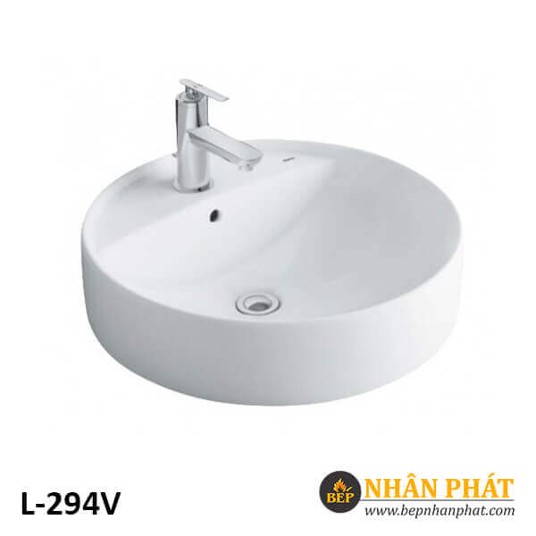 Chậu lavabo đặt bàn tròn INAX L-294V(EC/FC) 4