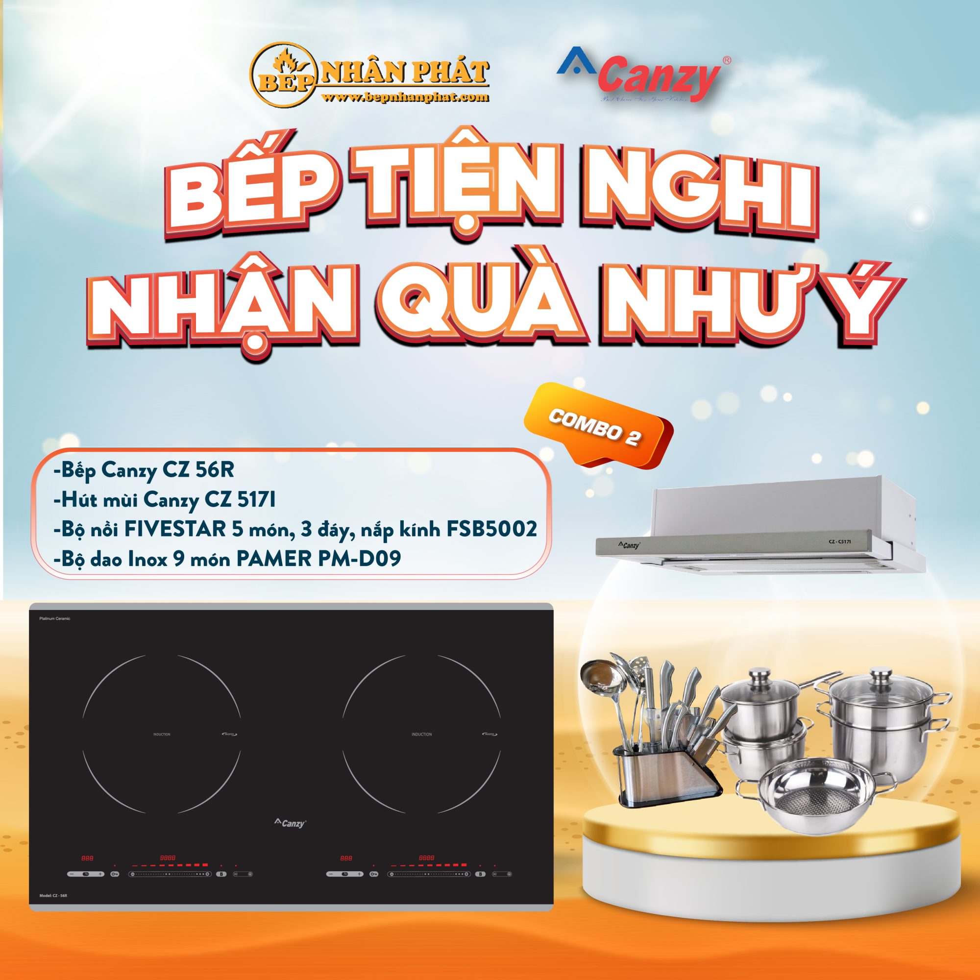 COMBO BẾP 2 TỪ CANZY CZ 56R 4