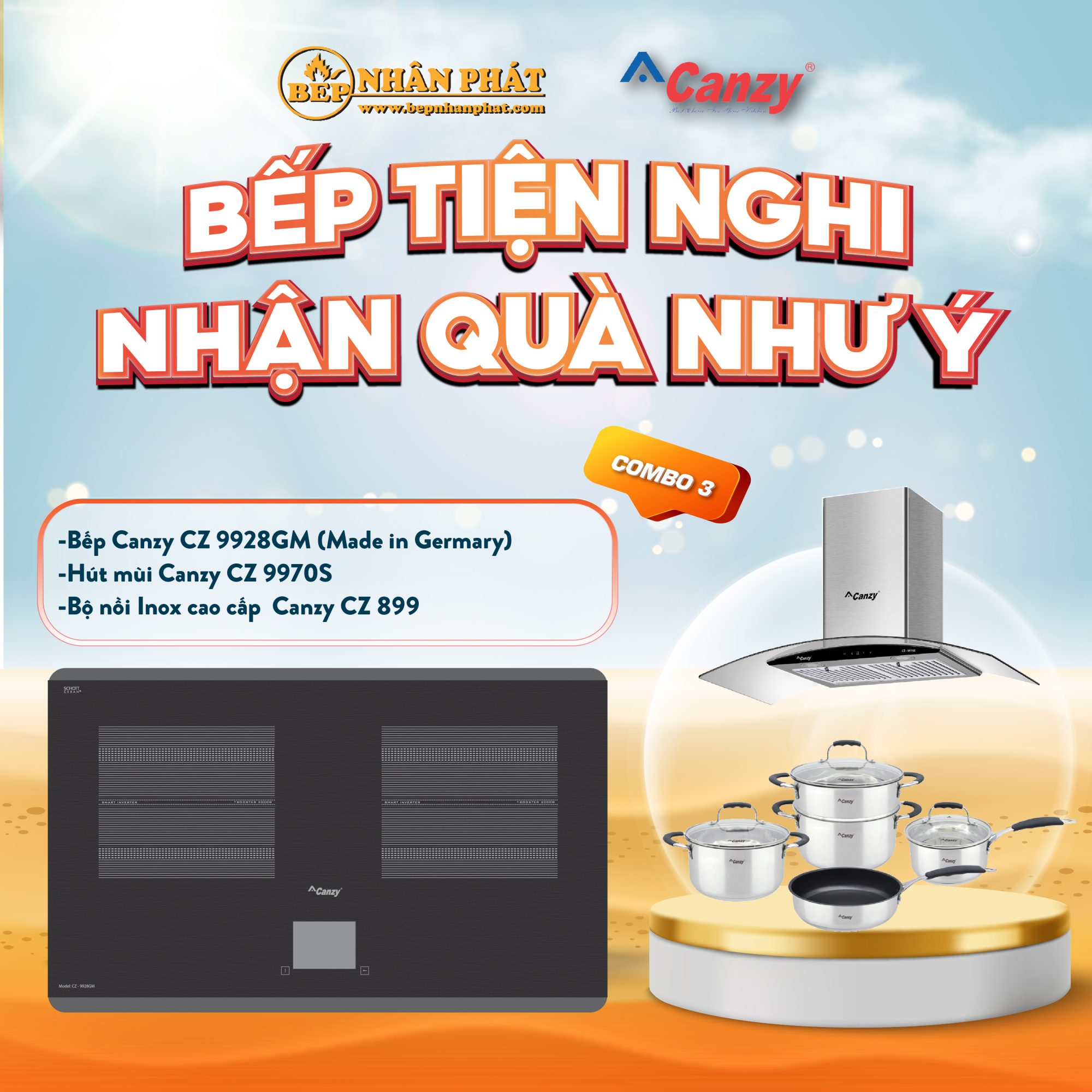COMBO BẾP 2 TỪ CANZY CZ 9928GM 4