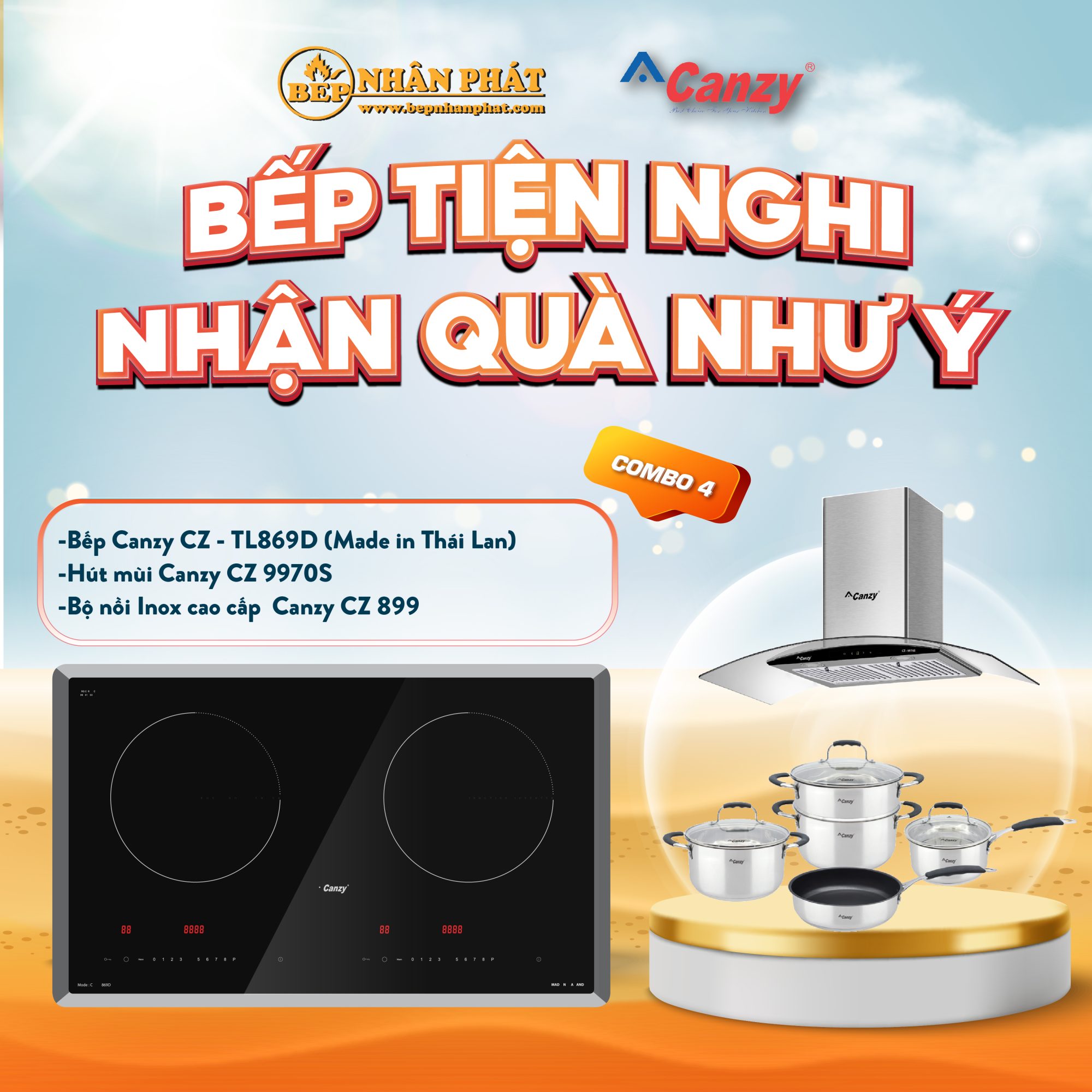 COMBO BẾP 2 TỪ CANZY CZ TL869D 4