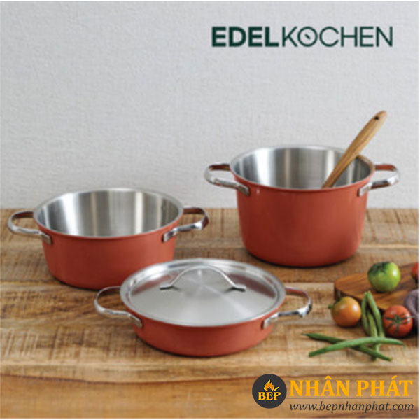 Bộ 3 nồi Edelkochen Chak Chak - D20cm Màu Đỏ 1