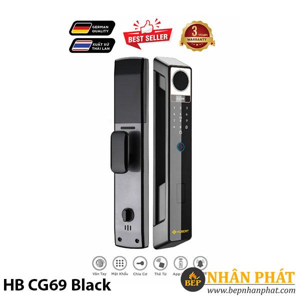 Khóa cửa điện tử Hubert HB CG69 Black