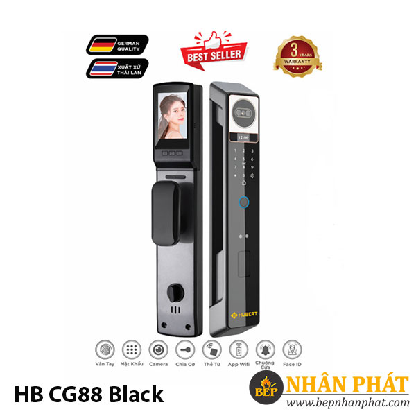 Khóa cửa điện tử Hubert HB CG88 Black