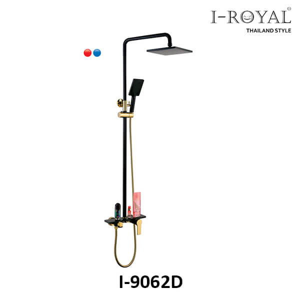 SEN TẮM ĐỨNG NL ĐỒNG SƠN TĨNH ĐIỆN ĐEN I-ROYAL I-9062D 2