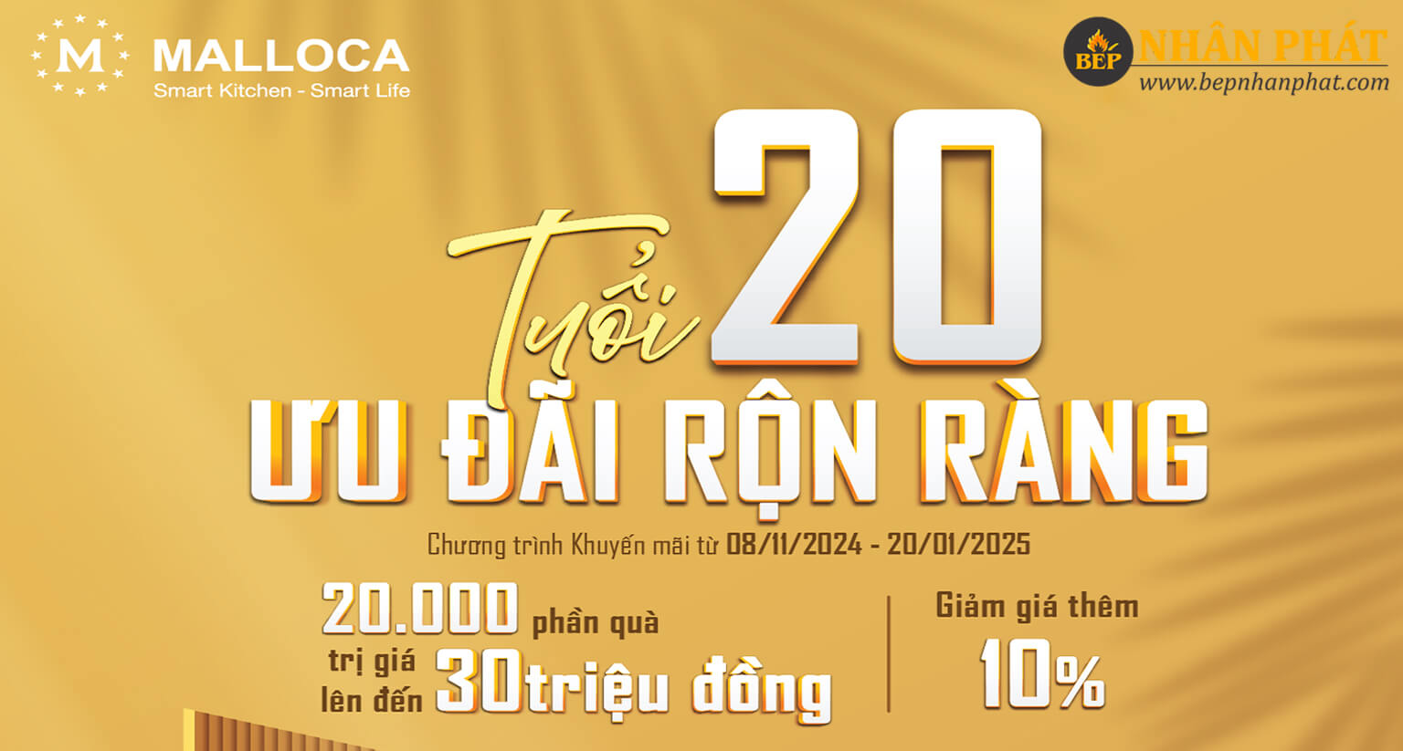 TUỔI 20, ƯU ĐÃI RỘN RÀNG - QUÀ TẶNG LÊN ĐẾN 30 TRIỆU ĐỒNG 1